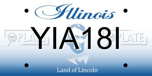 YIA18I Illinois License Plate