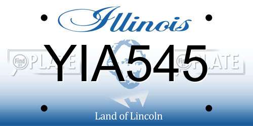 YIA545 Illinois License Plate