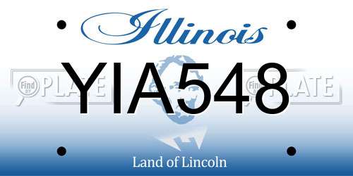 YIA548 Illinois License Plate