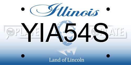 YIA54S Illinois License Plate