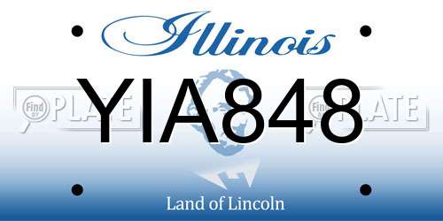 YIA848 Illinois License Plate