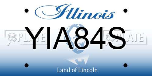 YIA84S Illinois License Plate