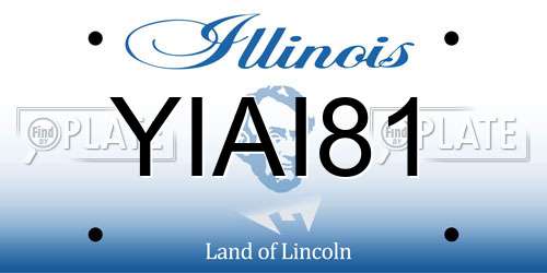 YIAI81 Illinois License Plate