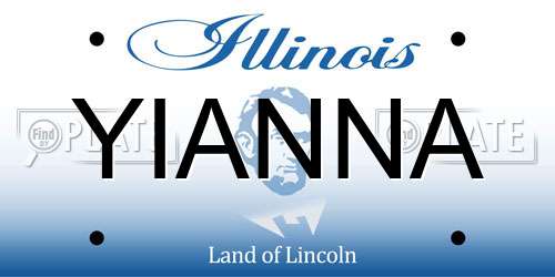 YIANNA Illinois License Plate