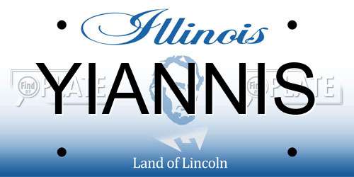 YIANNIS Illinois License Plate