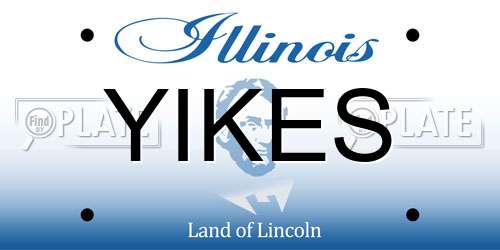 YIKES Illinois License Plate