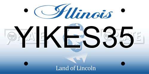 YIKES35 Illinois License Plate