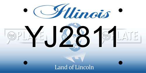 YJ2811 Illinois License Plate