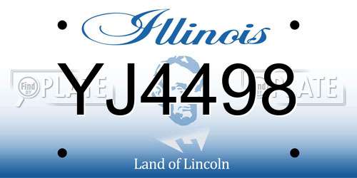 YJ4498 Illinois License Plate