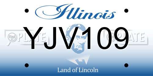 YJV109 Illinois License Plate