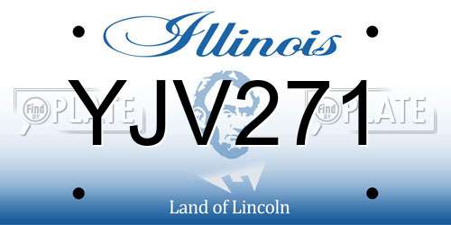 YJV271 Illinois License Plate