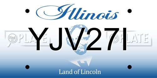 YJV27I Illinois License Plate