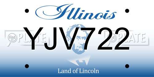YJV722 Illinois License Plate