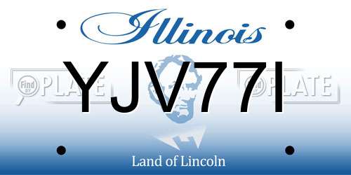 YJV77I Illinois License Plate