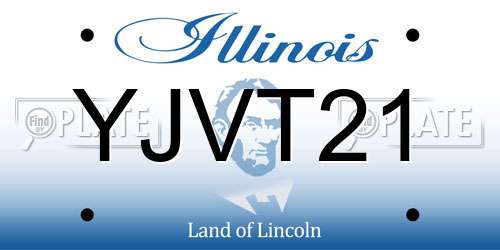 YJVT21 Illinois License Plate