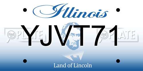 YJVT71 Illinois License Plate