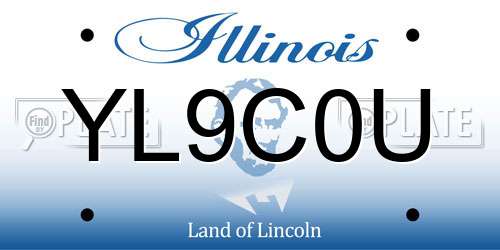 YL9C0U Illinois License Plate