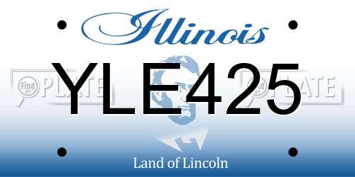 YLE425 Illinois License Plate