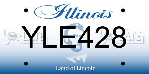 YLE428 Illinois License Plate