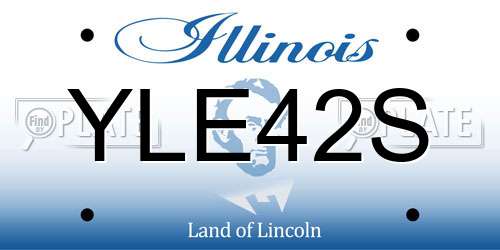 YLE42S Illinois License Plate