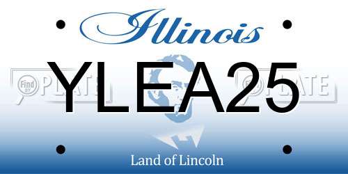 YLEA25 Illinois License Plate