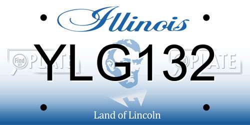 YLG132 Illinois License Plate