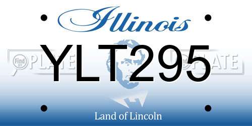 YLT295 Illinois License Plate