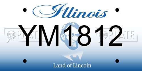 YM1812 Illinois License Plate