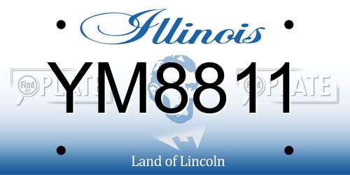 YM8811 Illinois License Plate
