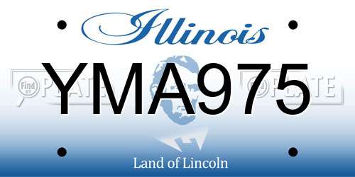 YMA975 Illinois License Plate