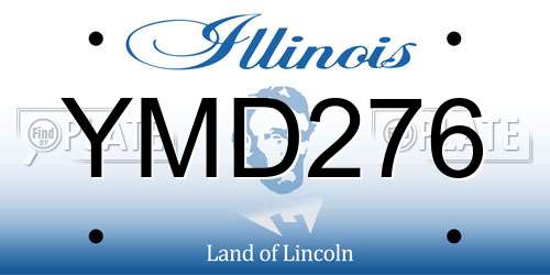 YMD276 Illinois License Plate