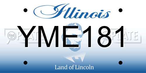 YME181 Illinois License Plate