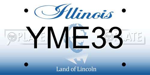 YME33 Illinois License Plate