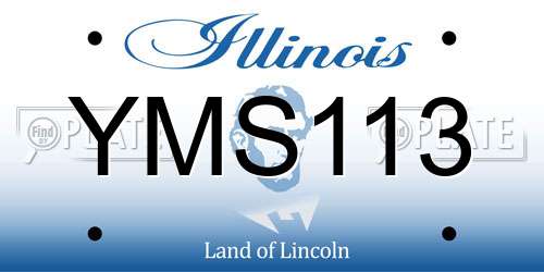 YMS113 Illinois License Plate