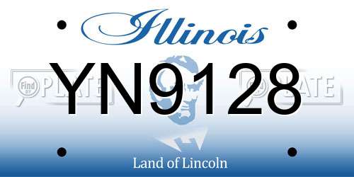 YN9128 Illinois License Plate