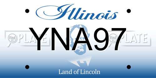 YNA97 Illinois License Plate