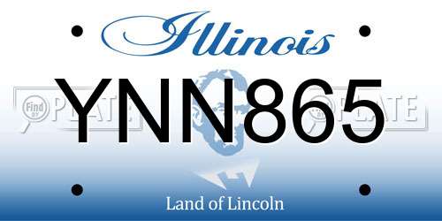 YNN865 Illinois License Plate