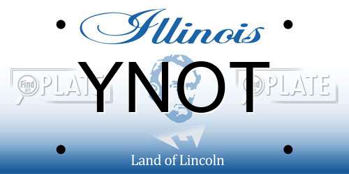 YNOT Illinois License Plate