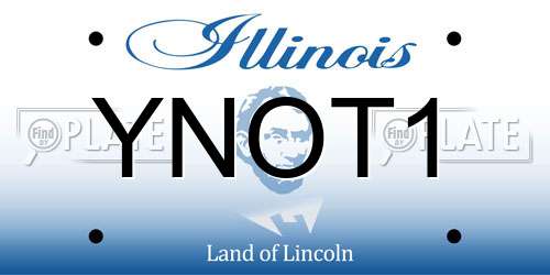 YNOT1 Illinois License Plate