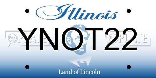 YNOT22 Illinois License Plate