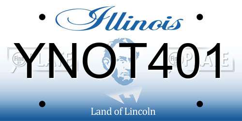 YNOT401 Illinois License Plate