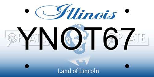 YNOT67 Illinois License Plate