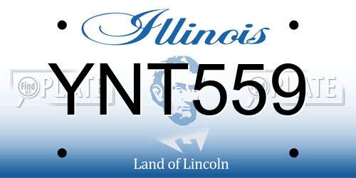 YNT559 Illinois License Plate