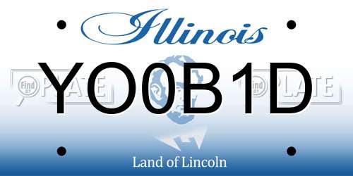 YO0B1D Illinois License Plate