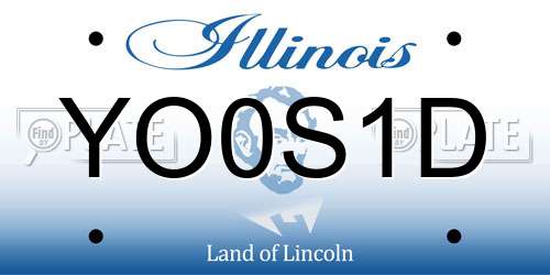 YO0S1D Illinois License Plate