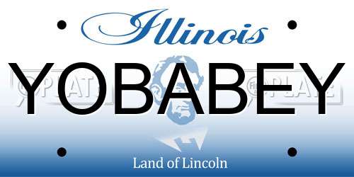 YOBABEY Illinois License Plate