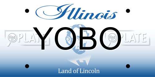 YOBO Illinois License Plate