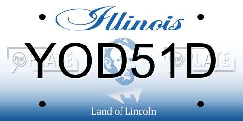 YOD51D Illinois License Plate
