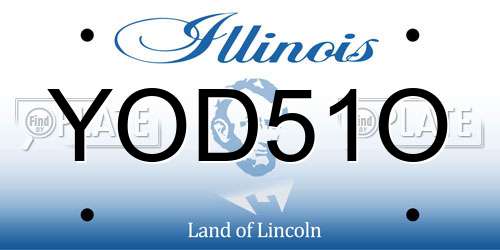 YOD51O Illinois License Plate
