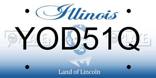 YOD51Q Illinois License Plate